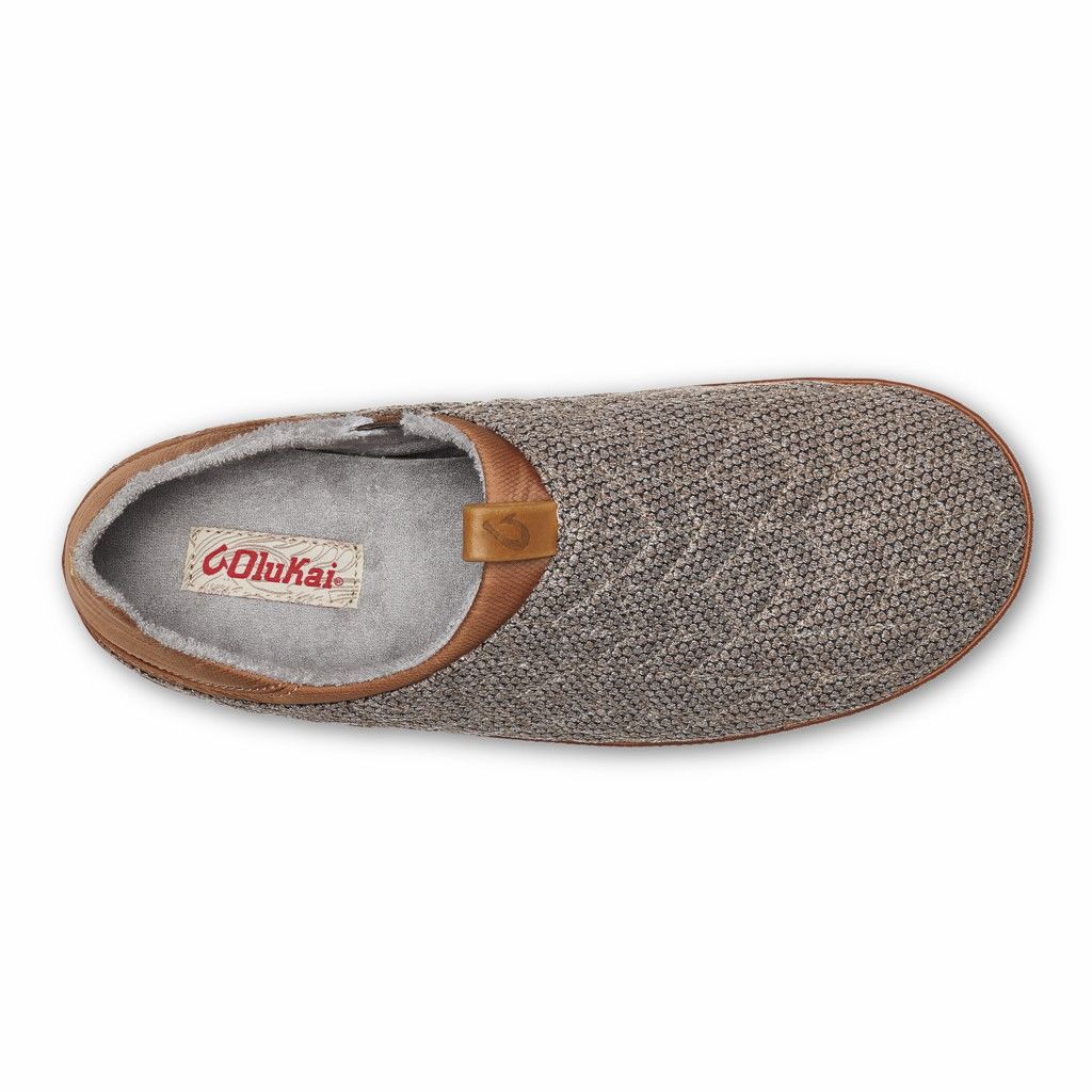 Zapatos Olukai Mahana Kilohana - Pantuflas Hombre Beige 20032-547